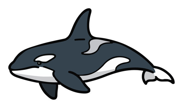 Orca killer whale isometric vector illustration isol.... Generative AI