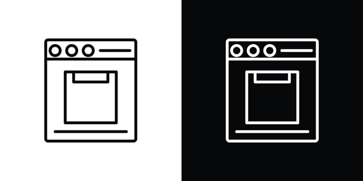 Oven icon set designs. vector illustration eps
