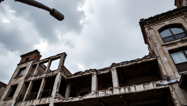 Urban Decay Amidst Stormy Skies
