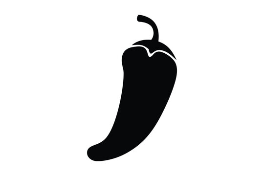 Hot pepper icon. Chili peper vector icon. Spicy food symbol. Hot food sign
