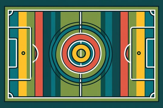 design of colorful football field 