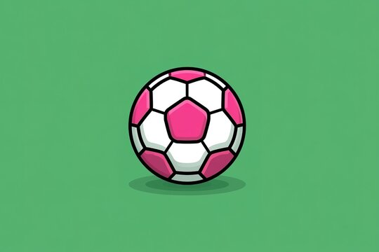 soccer ball on green background