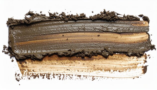 Earthy brown textured smear