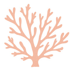 Fototapeta premium Decorative pastel branching sea coral icon isolated with underwater, wildlife