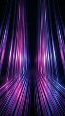 Fototapeta premium Abstract Futuristic Tunnel with Neon Purple and Blue Light Streaks