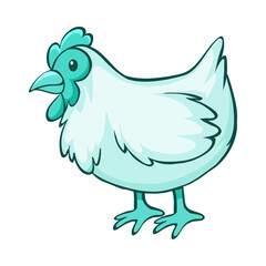 Fototapeta premium chicken, rooster, cartoon, hen, bird, farm, animal, vector, illustration, poultry, cockerel, beak, isolated, animals, feather, fowl, nature, agriculture, chickens, birds, drawing, art, clipart, silhou