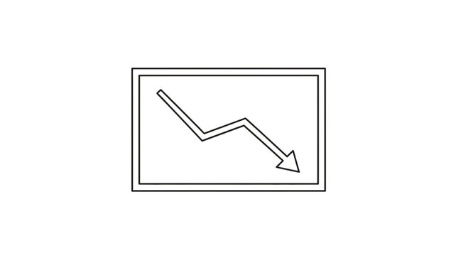 Falling stock market graph, downward trend, financial crisis, economic recession, business decline