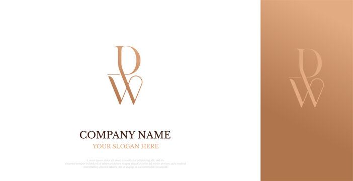 Initial DW Logo Design Elegant