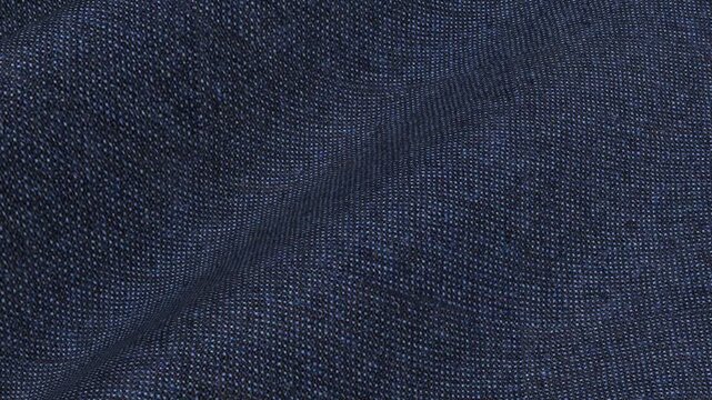 Italian Soft Brushed Navy Blue Flannel Fabric rippling in cozy matte waves of premium warm wool texture for comfortable tailored winter shirts