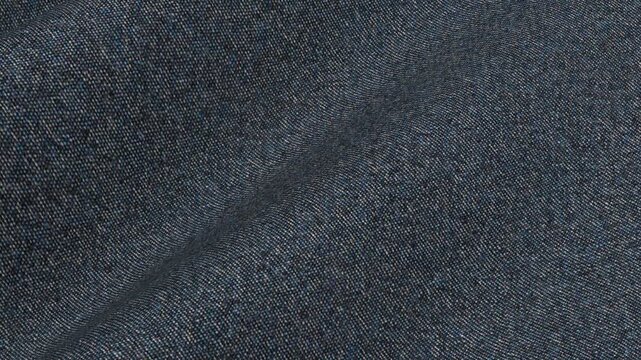Classic Italian Slate Blue Twill Flannel Fabric flowing in beautiful waves of diagonal weave and soft muted color tone for luxury mens tailoring
