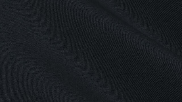 Midnight Blue Wool Twill Fabric cascading in deep dark navy waves of executive suiting quality and smooth diagonal texture for premium business suits