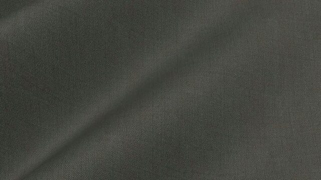Premium Army Green Stretch Wool Twill Fabric moving in flexible clean waves of comfortable tactical olive color material for tailored trousers
