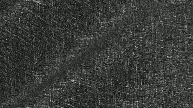 Italian Premium Charcoal Gray Wool Linen Blend Fabric moving in elegant waves of breathable textured surface and sophisticated dark color tone