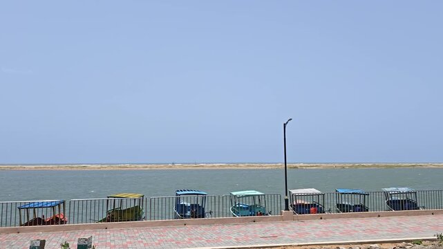 Moving Vehicle View of Chandrabhaga Seashore Near Konark