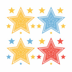 Obraz premium Colorful Stars Collection