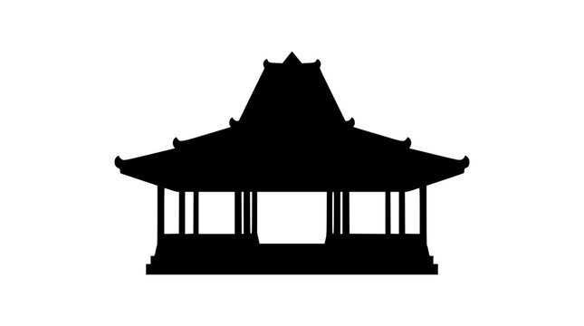 Joglo House Silhouette Traditional Javanese Architecture