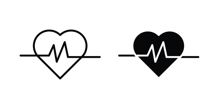 Heart rate pulse icon