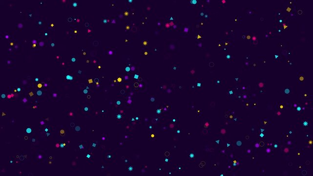 Vibrant Multicolored Dots on Dark Background
