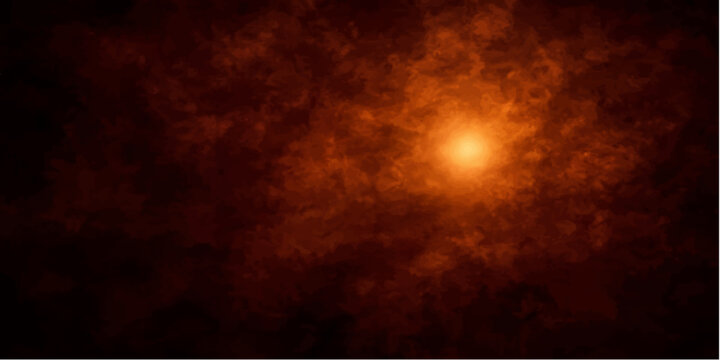 Fiery explosion of hot embers and smoke in a dark abyss, evoking a powerful sense of cosmic creation or destruction.