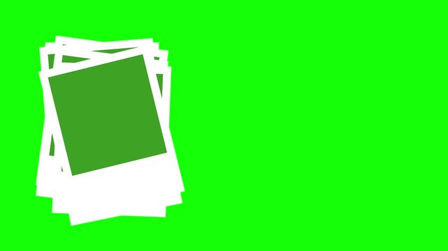 A pile of photo frames of instant printing camera