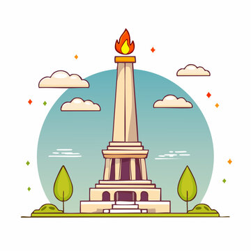 Monumen National (Monas) Illustration