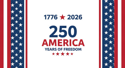 Fototapeta premium Usa 250th anniversary patriotic graphic