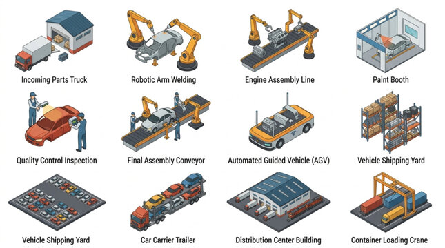 Industrial Robotics Construction Machinery Setup.