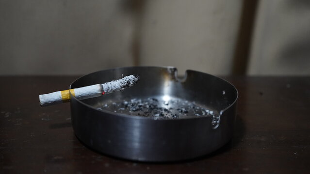 cigarette and ashtray