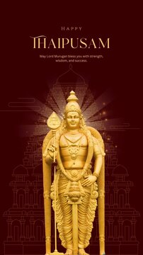 Gold and Maroon Traditional Thaipusam