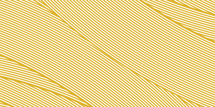 Yellow and white waves seamless pattern. Linear vector ornament.