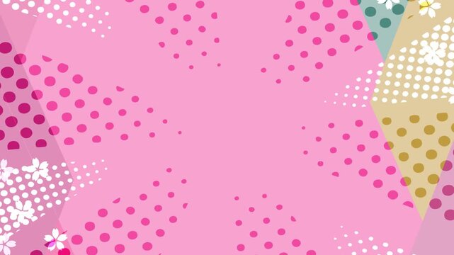 Pink Halftone Dot Geometric Pattern 4K