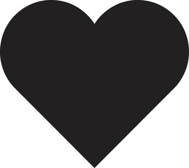 Obraz premium Minimalist Heart Shape Silhouette Icon Representing Love, Romance, Affection, and Emotional Connection