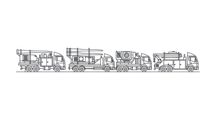 Heavy Duty Industrial Truck Icon Set © Vect