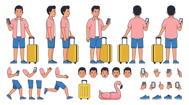Minimalist vector illustration showing people comparing social media fomo and the joy of missing out