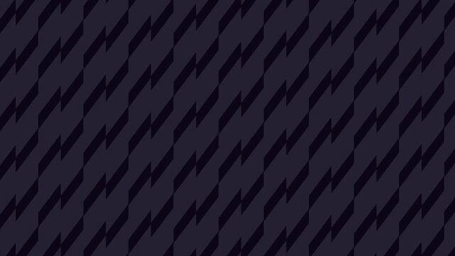 Dark geometric zigzag pattern motion background, seamless loop