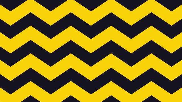 Yellow and black zigzag chevron pattern motion background
