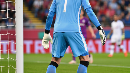 Goalkeeper standing on the soccer field during a match © Jakub
