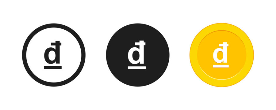 Vietnamese Dong Currency Icon Set