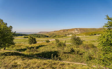 Obraz premium Kislovodsk National Park is the largest city park in Europe. Here, for the first time in Russia (in 1901), a route for therapeutic walking was laid out - a terrain cure.