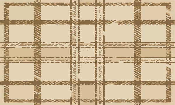 Brown Textured Plaid Check Seamless Pattern for Flannel Fabric and Rustic Autumn Branding