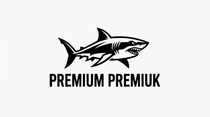 Naklejka premium Aggressive Shark Logo Design, Premium Brand Identity, Vector Art