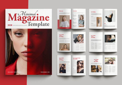 Minimal Fashion Magazine Layout Template