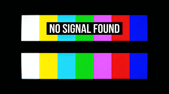 No signal found tv screen error message