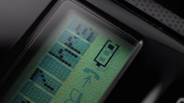 LCD Display of a Cordless Extension Phone Handset
