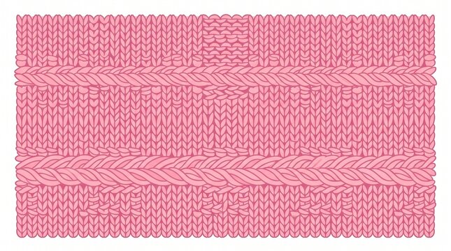 Pink Knit Texture Seamless Pattern Design