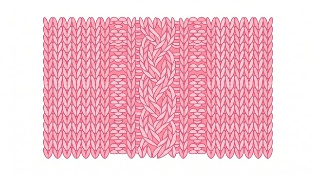 Pink Knit Texture Seamless Pattern Design
