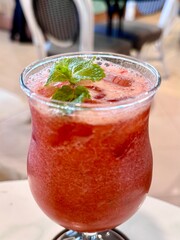 fresh strawberry juice with mint © Mawaddah