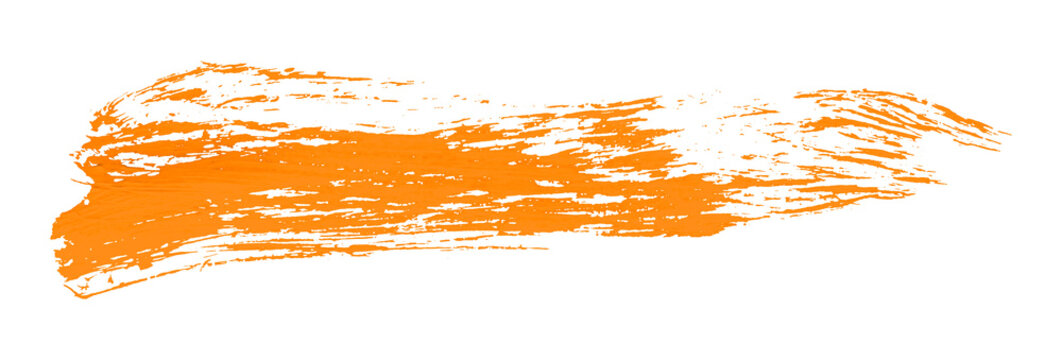 orange brush isolated on transparent background orange watercolor