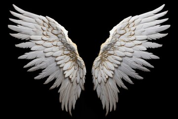 Naklejka premium Angel wing archangel feather.