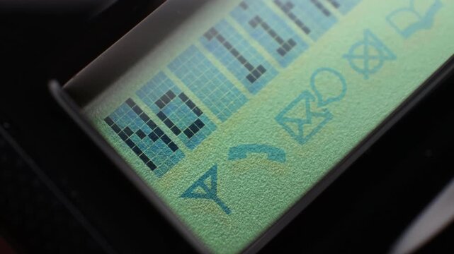 LCD Display of a Cordless Extension Phone Handset
